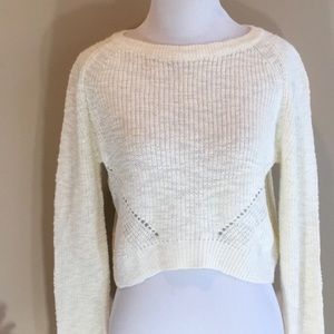 Moth Anthropology cropped sweater, cream size…